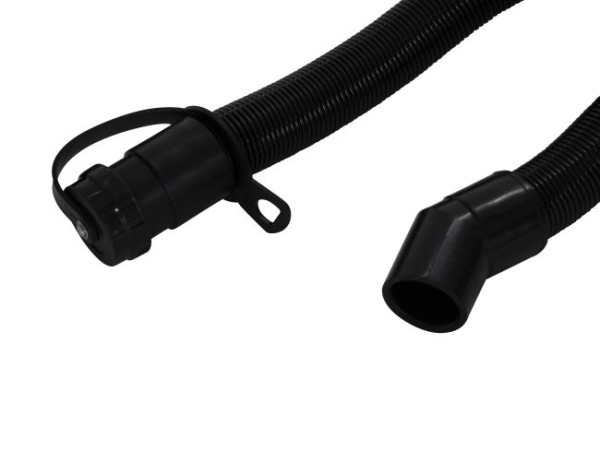 Ablassschlauch NW 38 mit Quetschtülle+Deckel, Länge 620 mm und Winkelmuffe