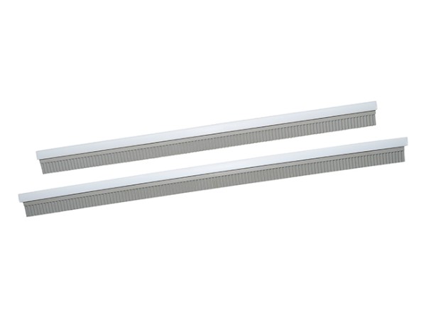 Sauglippensatz mit Plastikleiste, 290 x 21 mm und 263 x 21 mm, Gummi grau