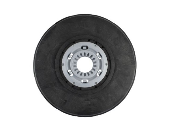 Schleifkorn-Tellerbürste – Ø 430 / 440 mm - 18 ", Nylon-Grit 1,2 mm grau K120