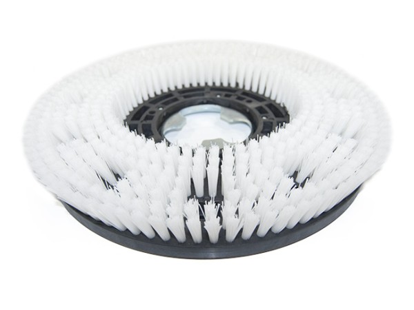 Schrubbbürste – Ø 380 / 410 mm - 16 ", Poly 0,6 mm glatt weiß