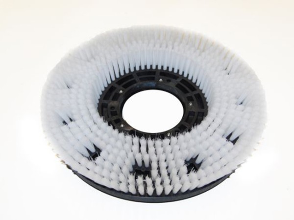 Schrubbbürste – Ø 460 mm, Poly 0,45 mm glatt weiß