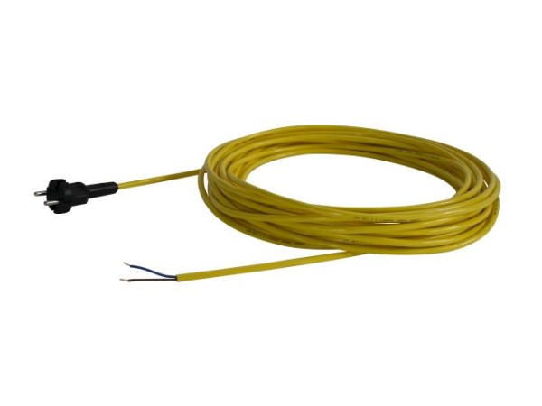 Kabel für Sauger - High Flex, 15 Meter / 2 x 1,0 mm² / Zentralkonturenstecker angespritzt, Farbe gel