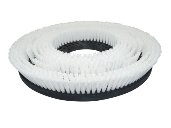 Schrubbbürste - Ø 380 / 410 mm - 16 ", Poly 1,0 mm glatt weiß