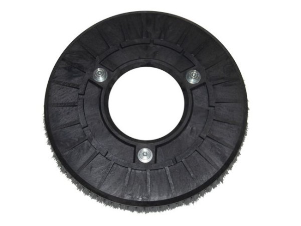 Schleifkorn-Tellerbürste – Ø 390 / 415 mm - 16 ", Nylon-Grit 0,5 mm grau K500