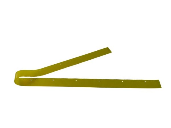 Sauglippe, 1160 x 42 x 3 mm, Polyurethan gelb geriffelt