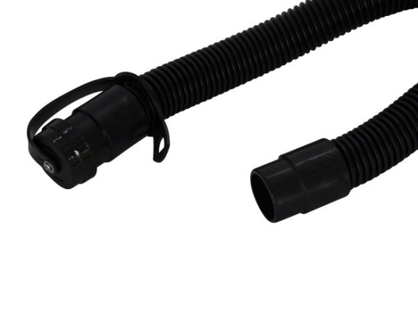 Ablassschlauch NW 38 mit Quetschtülle+Deckel, Länge 1000 mm, Farbe schwarz