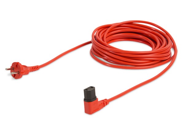 Kabel für Sauger, 10 Meter / 2 x 1,0 mm² / 2 Stecker angespritzt, rot